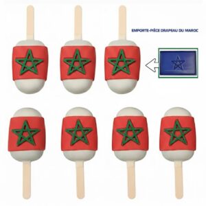 Emporte-pièce et tampon embosseur- Drapeau du maroc-